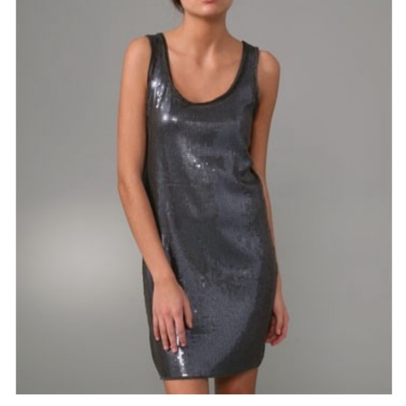Vince Dresses & Skirts - Vince Shimmering Sequin Mini Dress - Dark Gray
